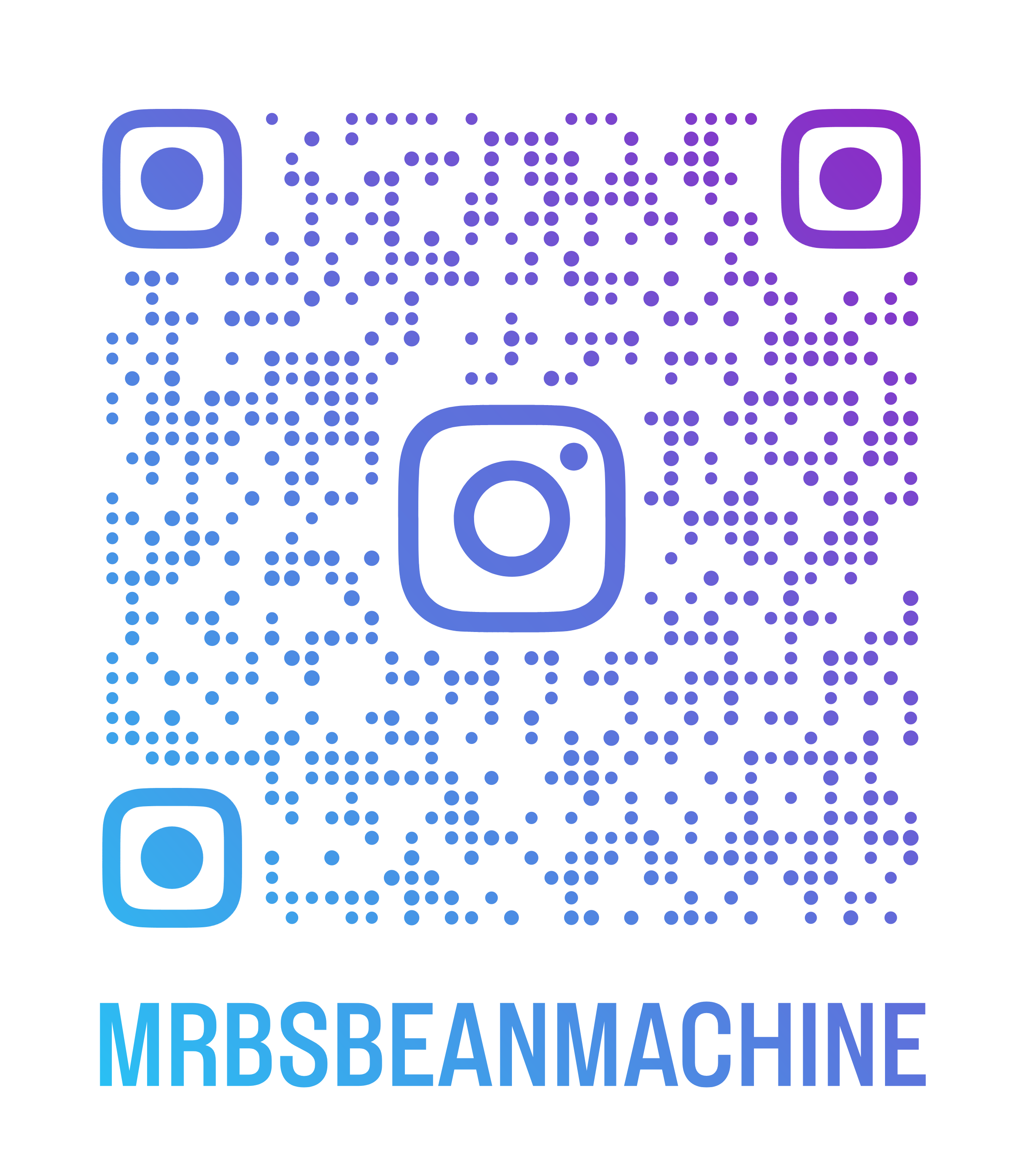 Instagram QR code for Mr. B’s Bean Machine